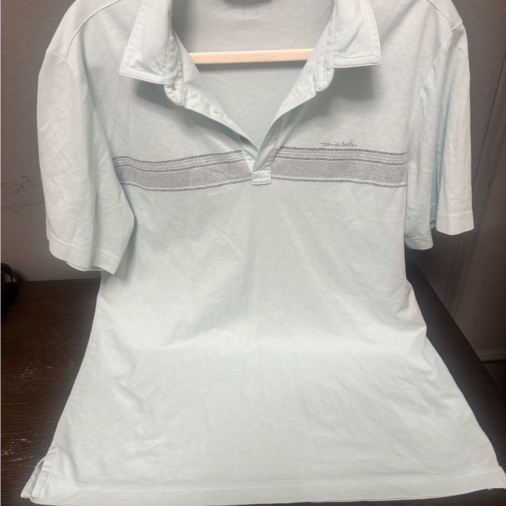 Travis Mathew Light Blue Polo Shirt